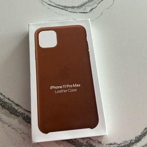 Apple iPhone 11 Pro Max Leather Case Saddle Brown